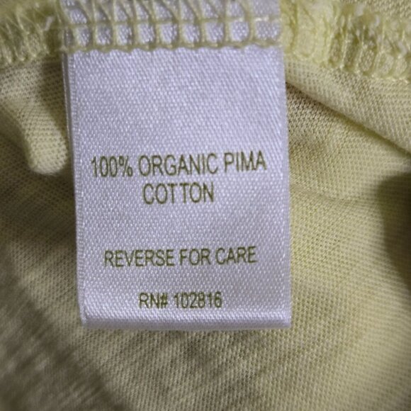 Eileen Fisher Sleepwear By Garnet Hill Yellow Draped Neckline Pajama Top Size M - Picture 5 of 5